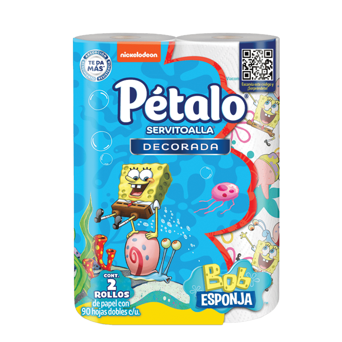 Pétalo Servitoalla DECORADA Bob ESPONJA